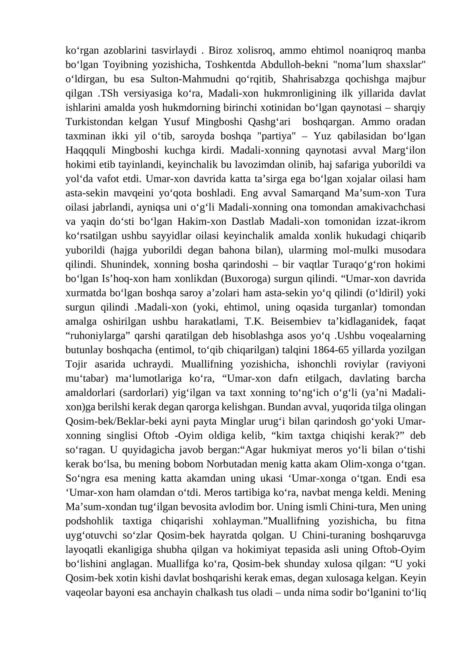 Muhammad Alixon hayoti va hukmronlik davriga kirish 3