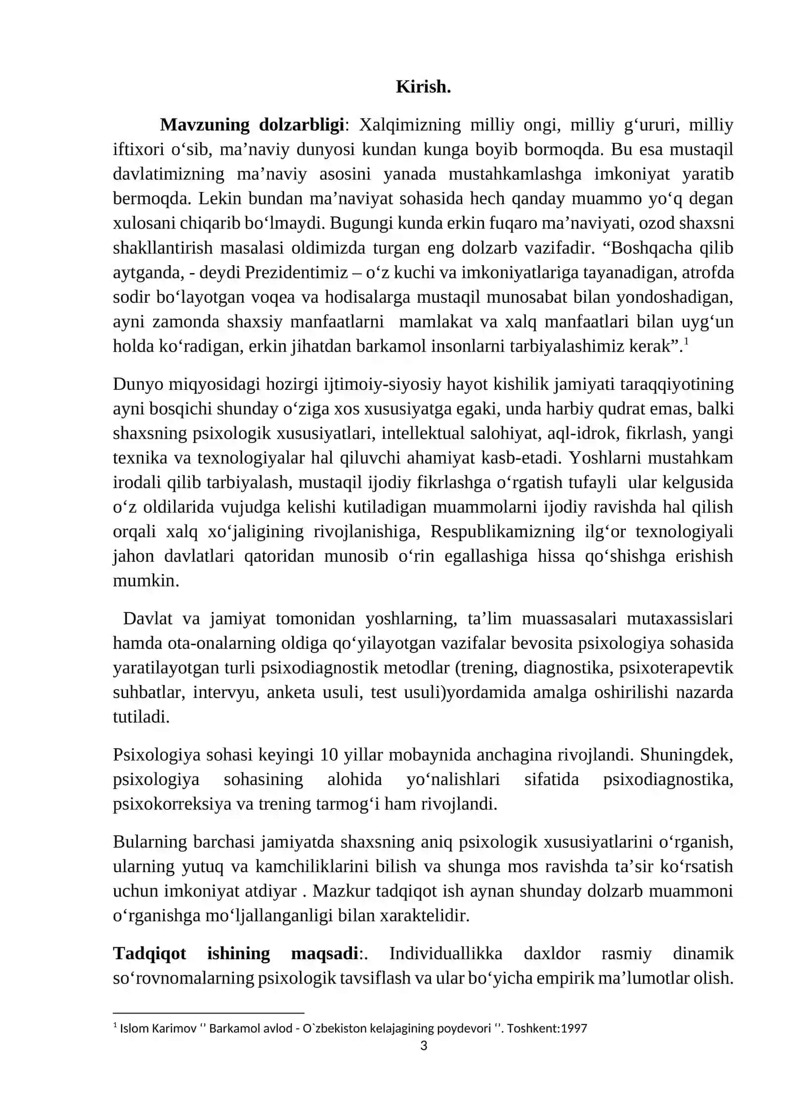 Mavzu: Shaxsning xorijiy nazariyalari 3