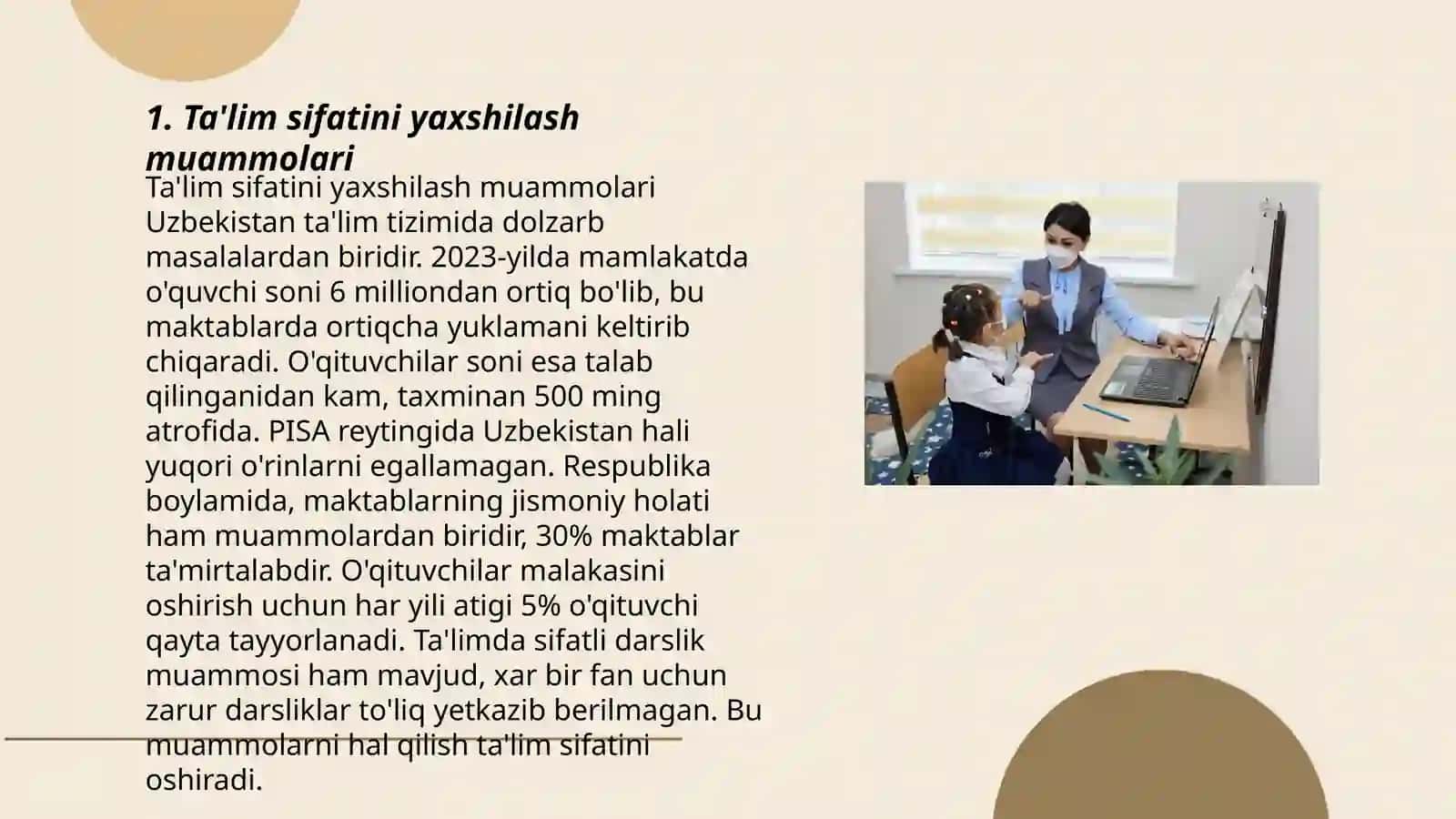 Ta'lim sifatini yaxshilash muammolari 3