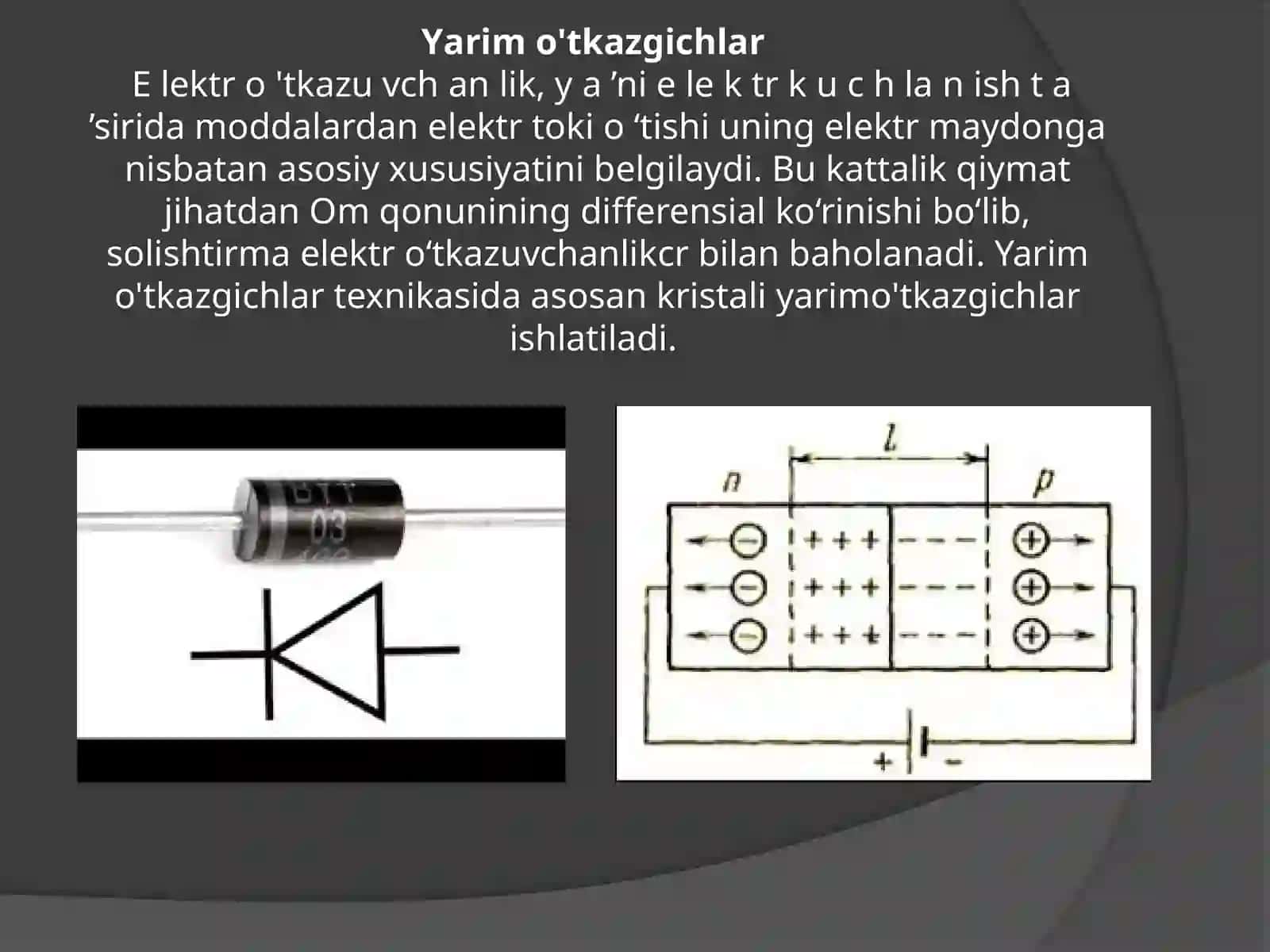 Yarimo’tkazgichlarning energetik zaxiralari 3