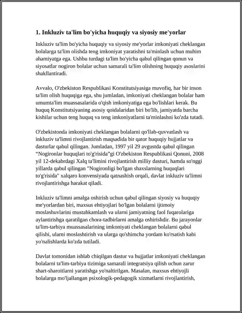 IMKONIYATI SHEKLANGAN BOLALARNI SAMARALI INKLUZIV TA'LIM OLISHNING ASOSIY SHARTLARI 3