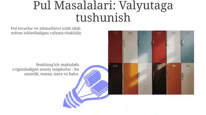Boshlang'ich maktabda o'rganiladigan asosiy miqdorlar 3