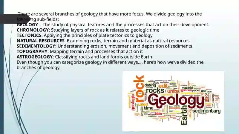 New branches of geology 3