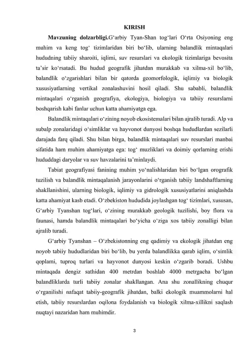 G'ARBIY TYANSHAN TOG'LARINING BALANDLIK MINTAQALARI 3