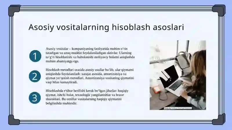 Asosiy vositalar hisobinitashkil qilish 3