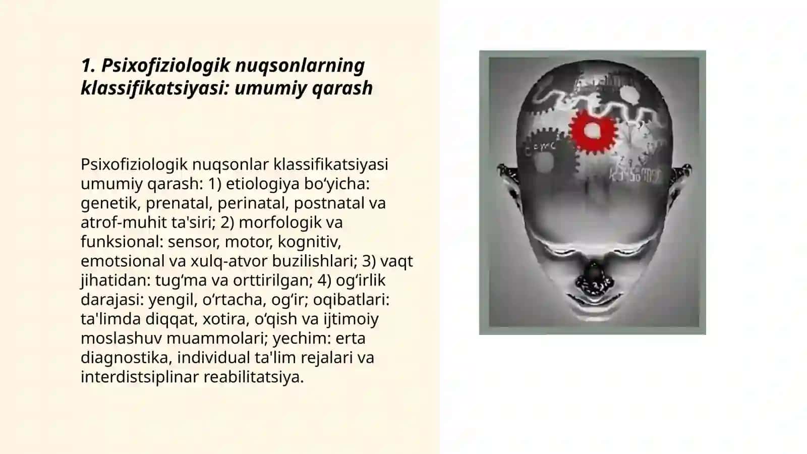 Psixofiziologik nuqsonlarning tasnifi va ularning taʼlim tarbiyaga taʼsiri 3