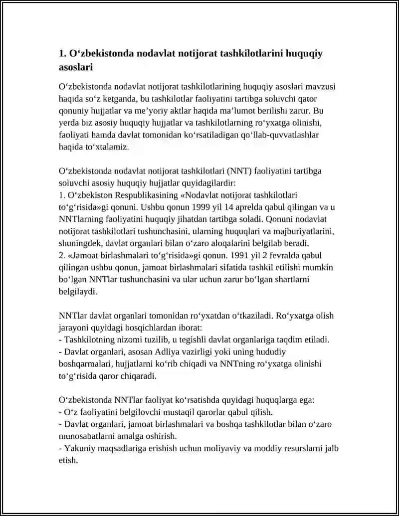 ÒZBEKISTONDA NODAVLAT VA NOTIJORAT TASHKILOTLAR FAOLIYATI 3