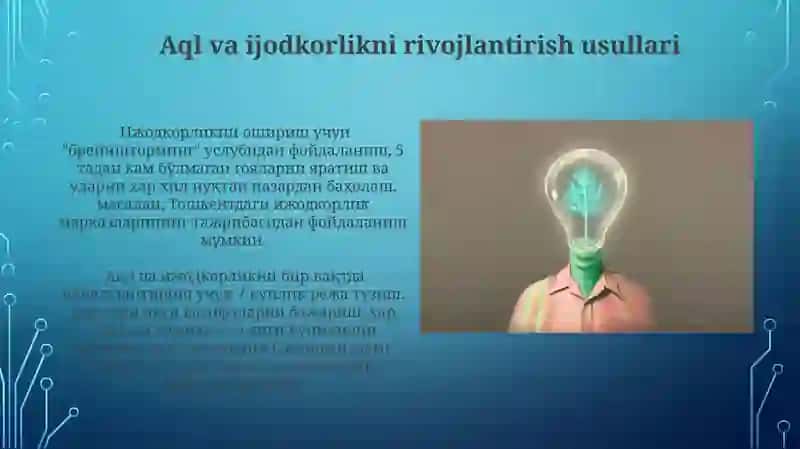 Intellikt va kreativlik nazariyasi 3