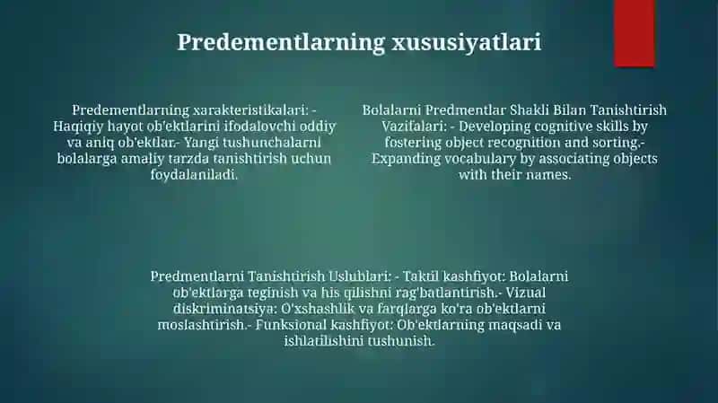 Bolalarni Predmentlar Shakli Bilan Tanishtirish Vazifalari 3