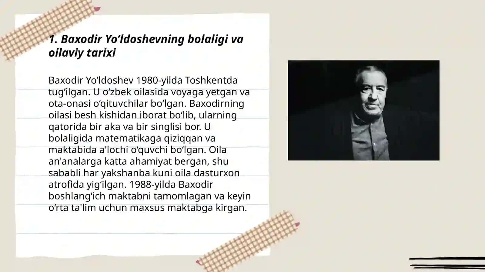Baxodir Yo’ldoshev rejisyor hayoti va ijodi haqida 3