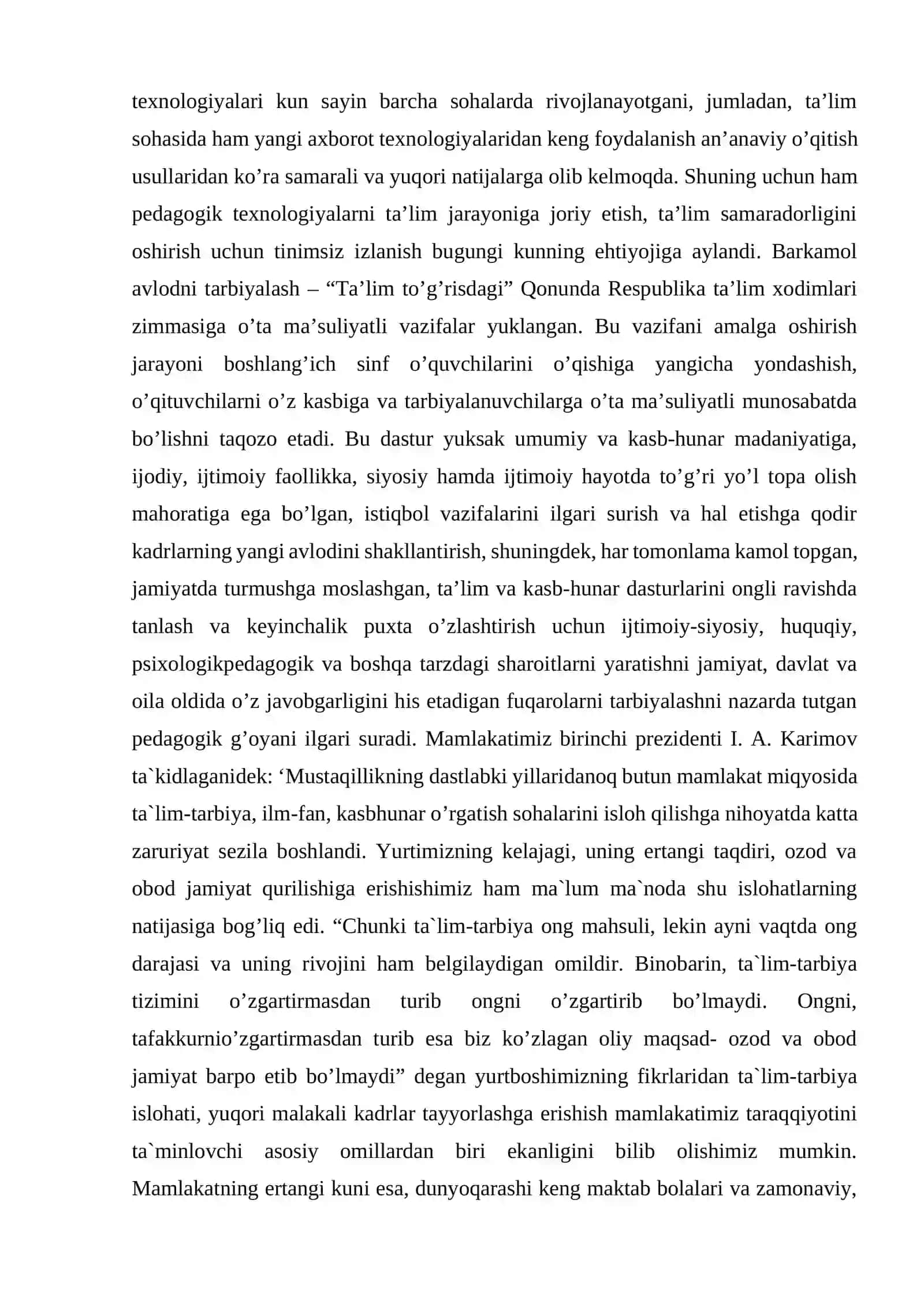 SAVOD O’RGATISH DARSLARIDA O’QUVCHILARNING MUSTAQIL ISHLARINI TASHKIL ETISH 3