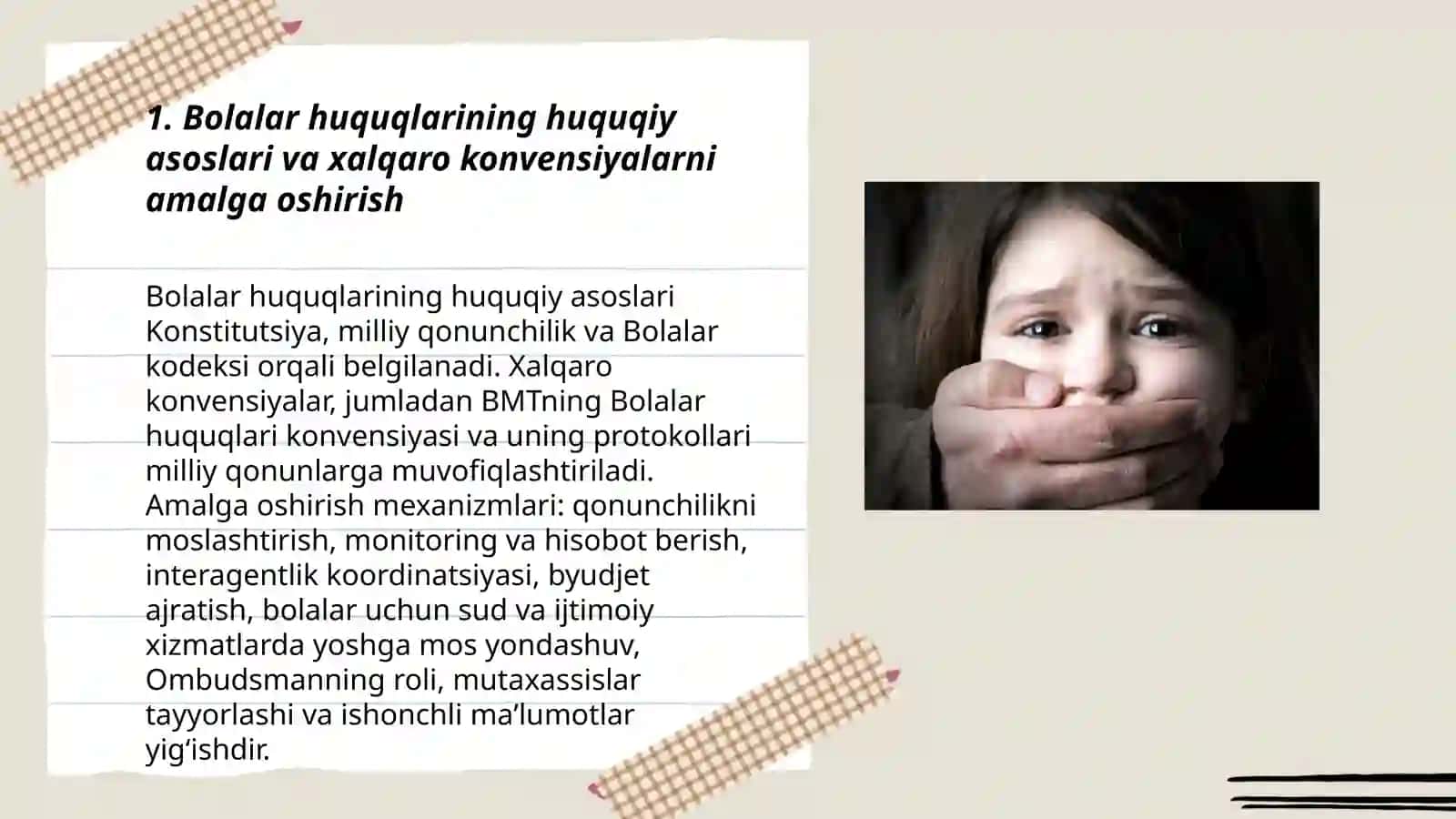 Bolalar huquqlarini va himoyasini taʼminlash 3