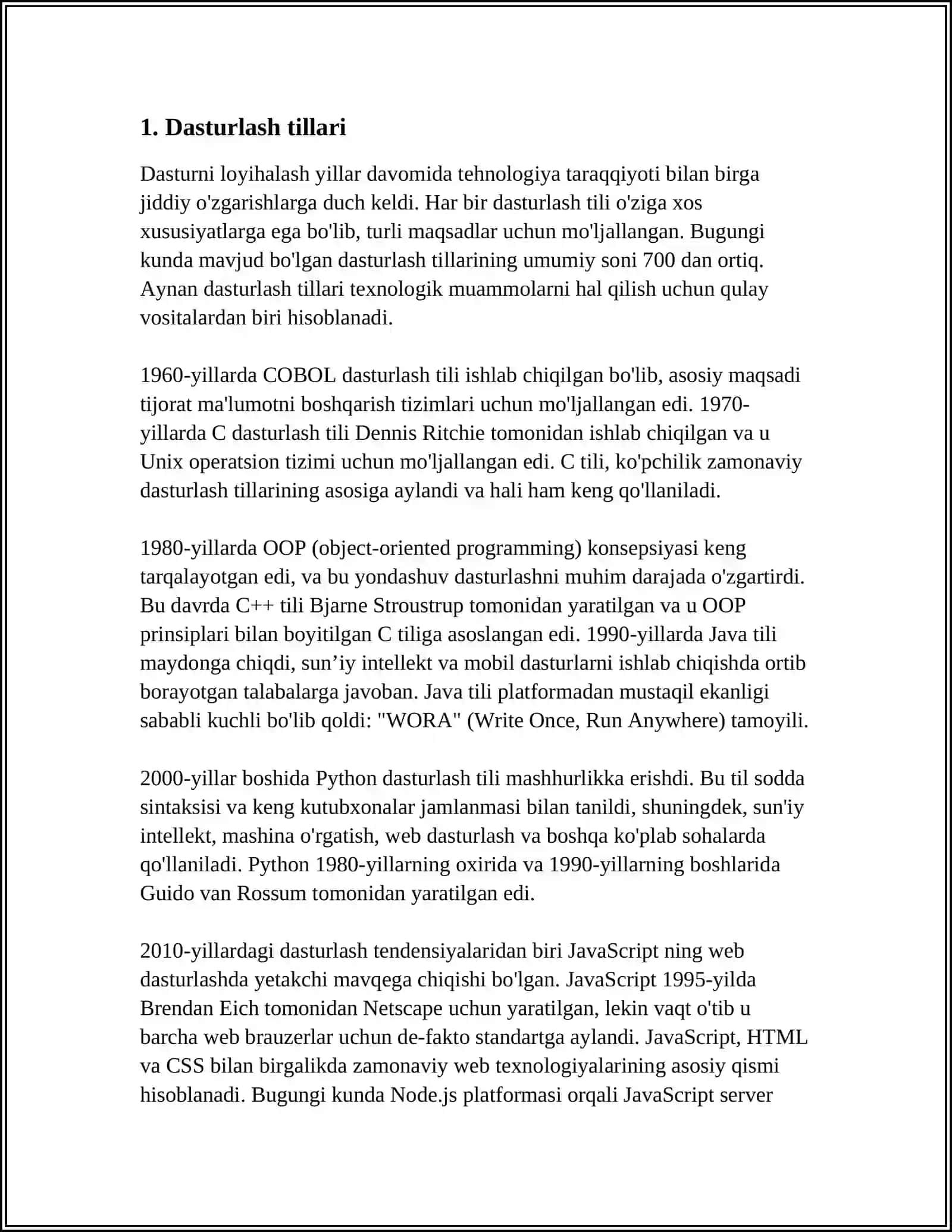 DASTURLARSH TEXNOLOGIYALARI UCHUN VOSITALAR 3