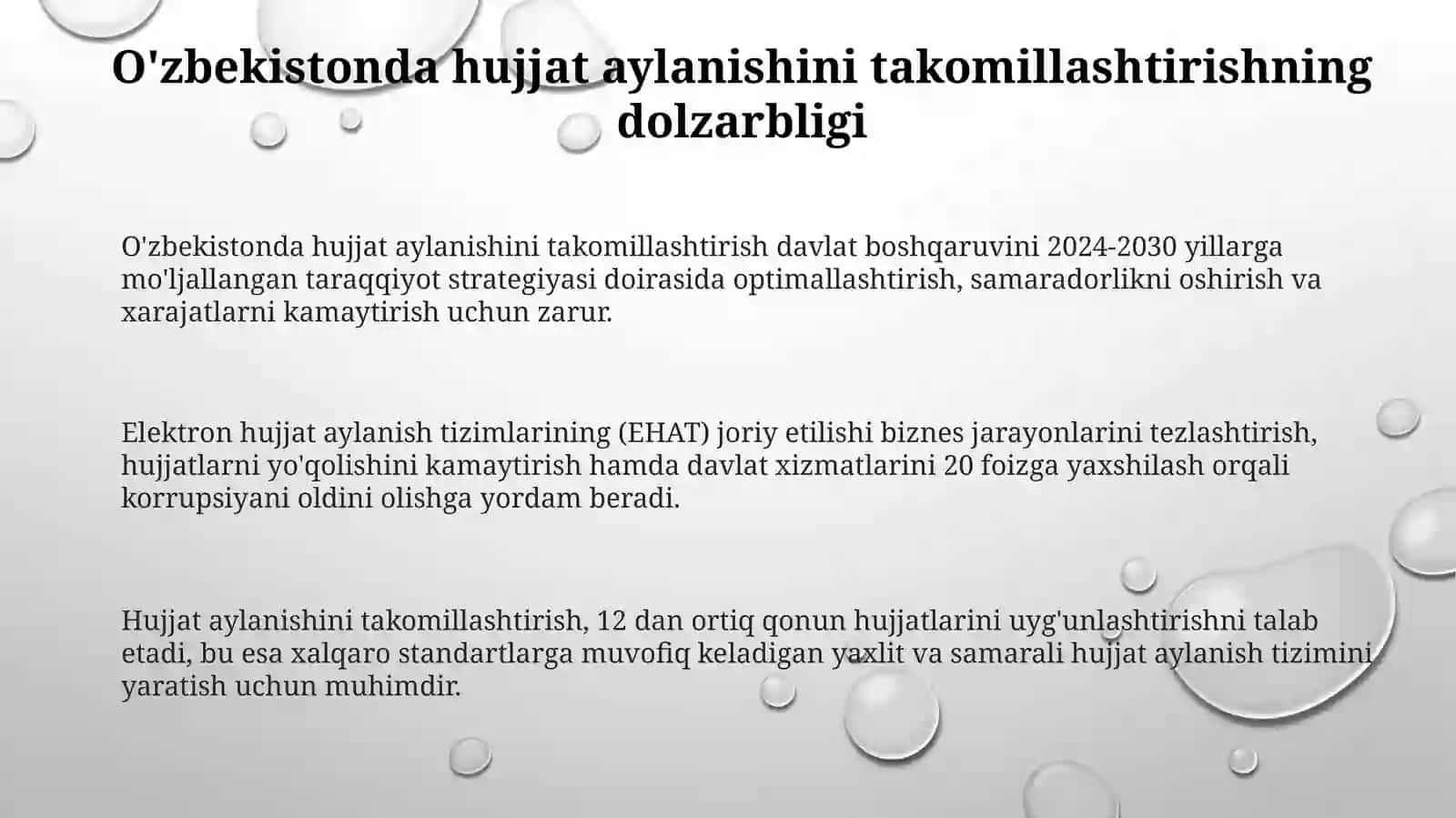O'zbekiston Respublikasida hujjatchilikning takomillashuvi 3