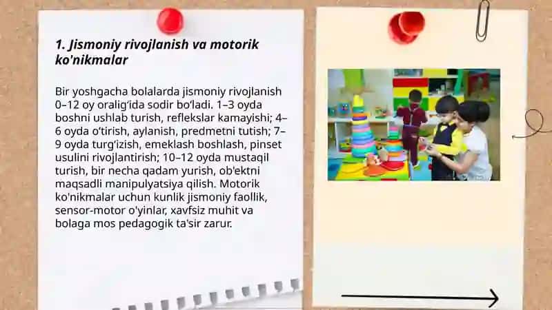 Bir yoshgacha bòlgan bolalarni rivojlanishi va unga qòyilgan pedagogik talablar 3