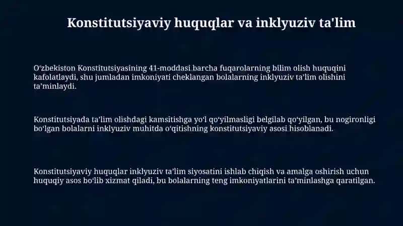 Inkluziv ta'limning huquqiy asoslari 3