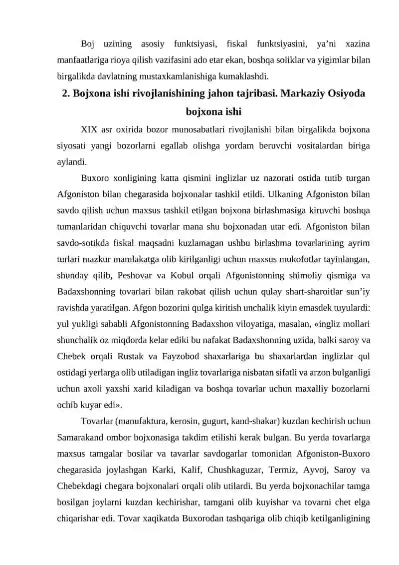 O'ZBERKISTON RESPUBLIKASINING BOJXONA ISHINING XOZIRGI HOLATI 3