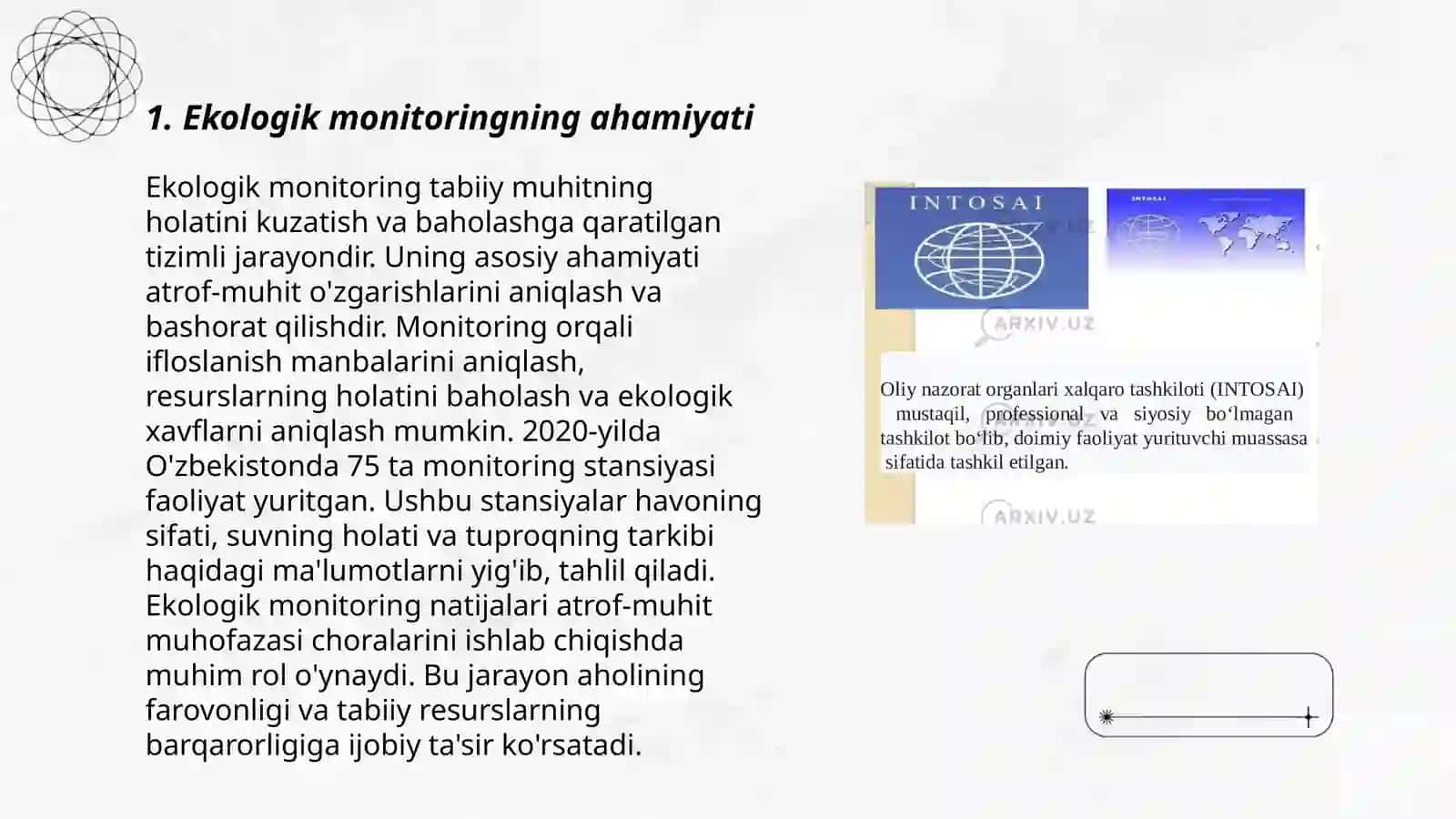 ekologik monitoringni tashkil etish 3