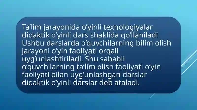 Metodik fanlarni o'qitish texnologiyasi 3