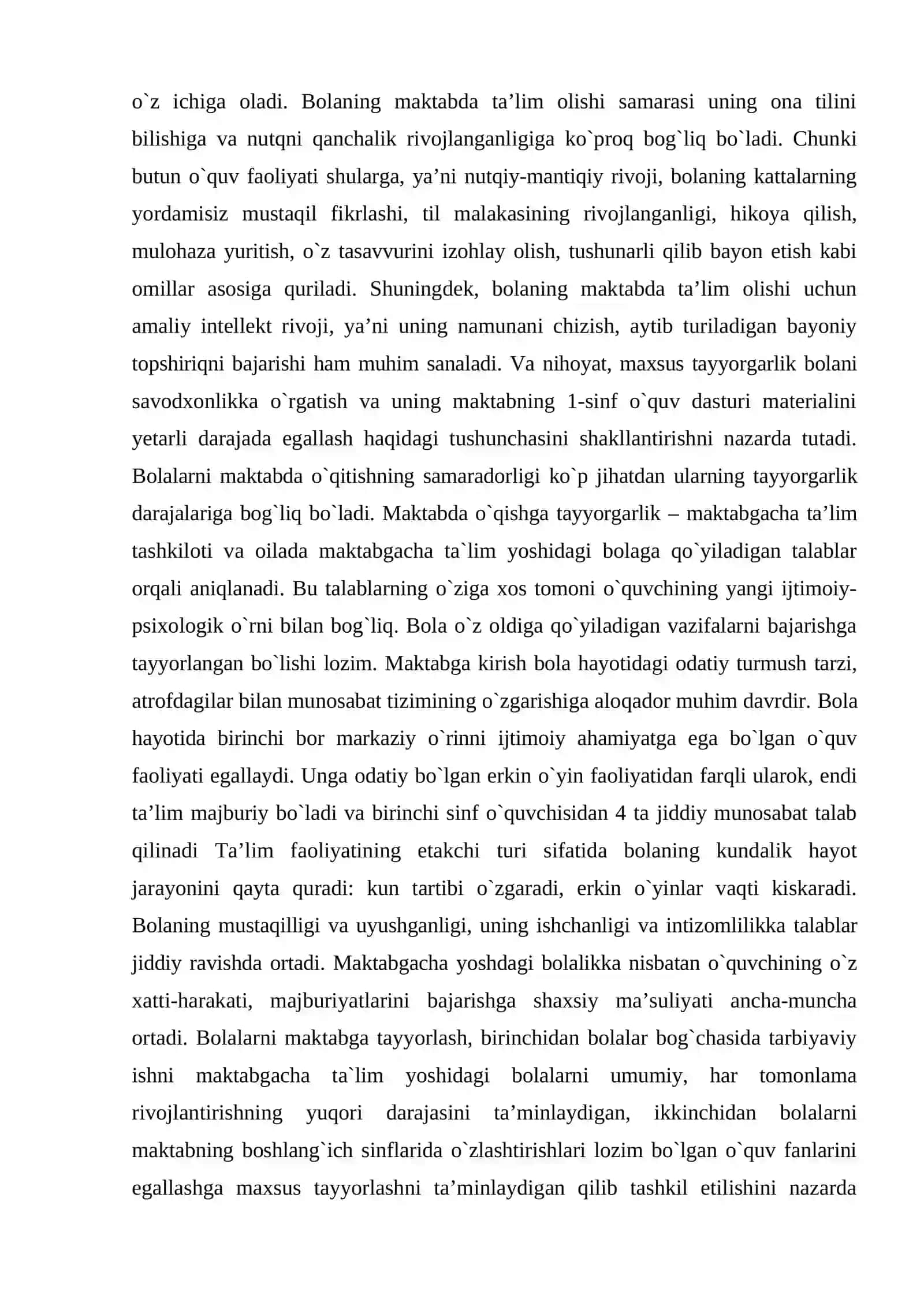 Bolaning maktabda o‘qishga axloqiy manaviy tayyorgarligi 3