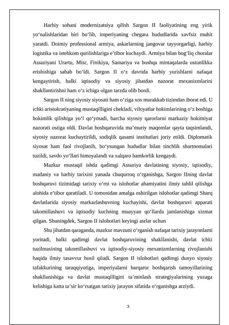 SARGON II ISLOHOTLARI 3