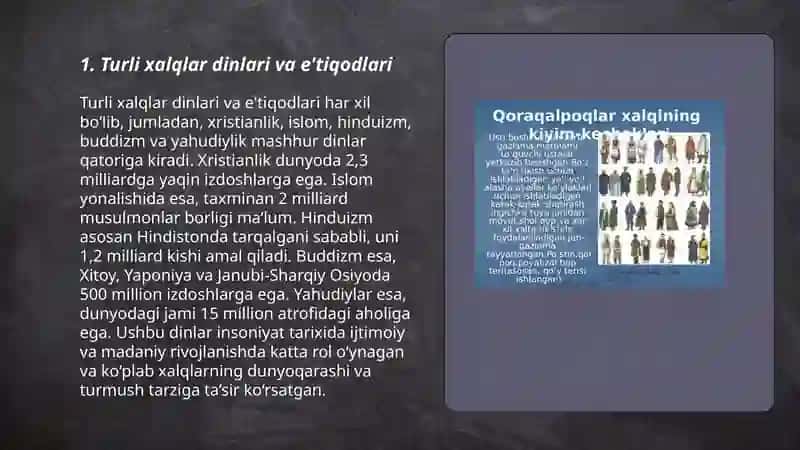 Turli xalqlar dinlari va e'tiqodlari 3