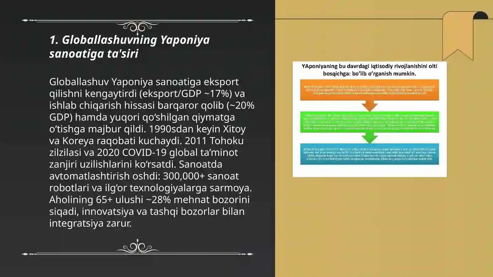 Globallashuv va Yaponiyaning iqtisodiy rivojlanish xususiyatlari 3