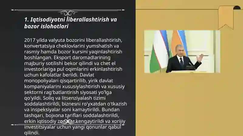 Iqtisodiyotni liberallashtirish va bozor islohotlari 3