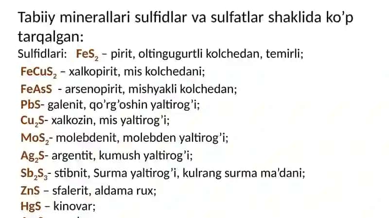 Oltingugur va uning xossalari 3
