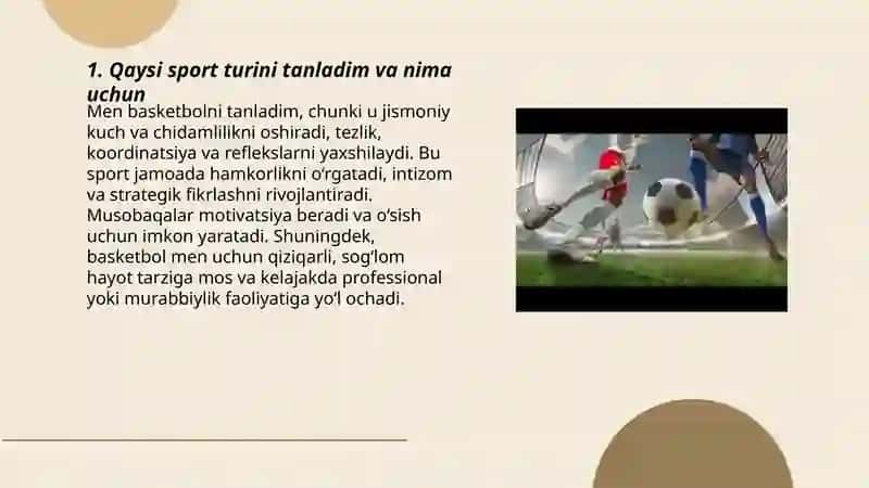 Men qiziqqan sport turi bo'yicha. Taqdimot tayyorlash Ro'ziboyev Qurbonmurod 3