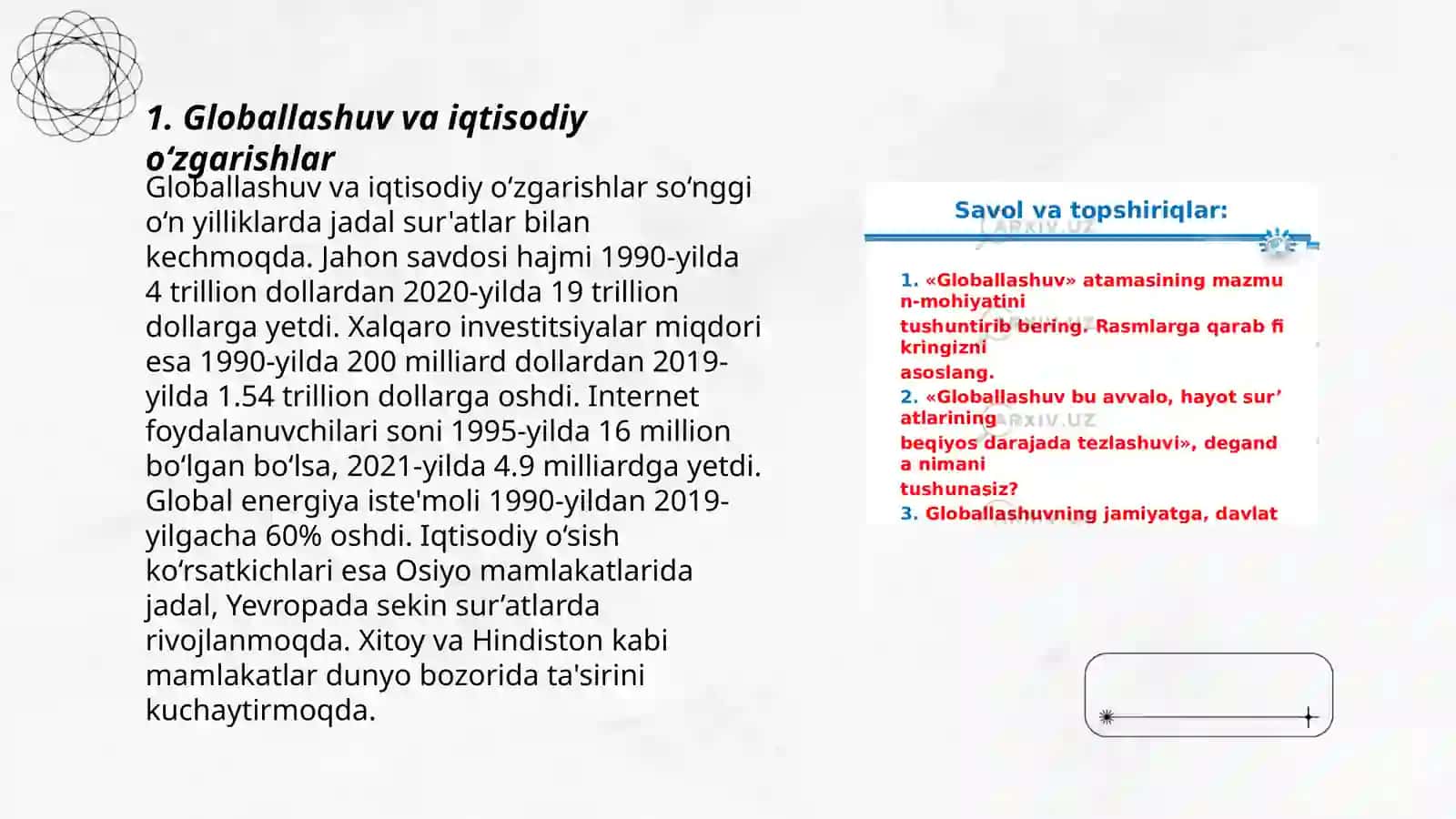 Globallashuv haqidagi konsepsiyalar 3