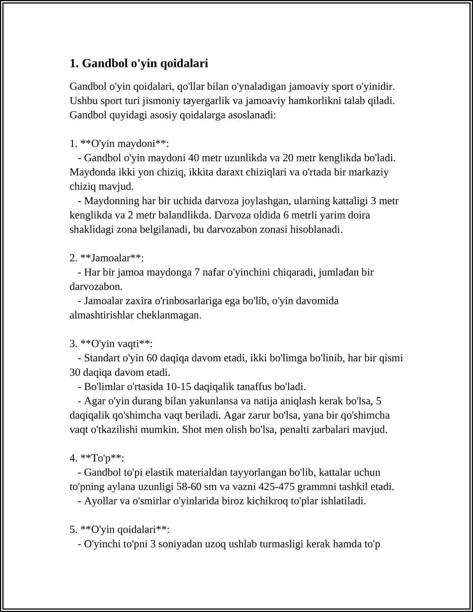 GANDBOL OYINI 3