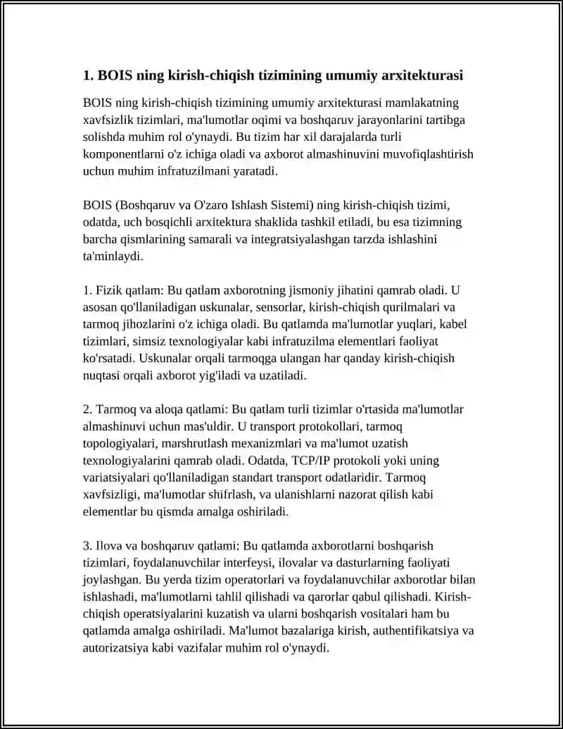 BOIS NING KIRISH CHIQISH BAZOVIY TIZIMI 3
