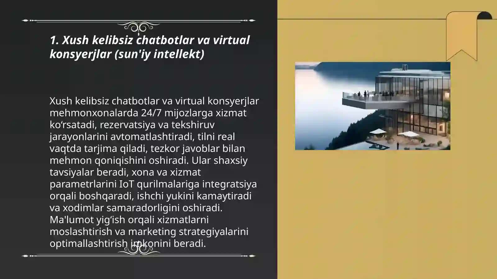 Mehmonxonalarda ishlatiladigan sun'iy intellekt va loT texnologiyalari 3