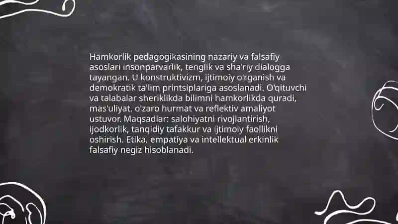 Hamkorlik pedagogikasining kontseptual g'oyalari 3