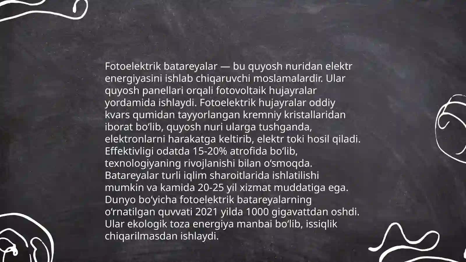 Fotoelektrik batareyalarni ketma-ket va parallel ulashga doir taqdimot tayyorlash 3
