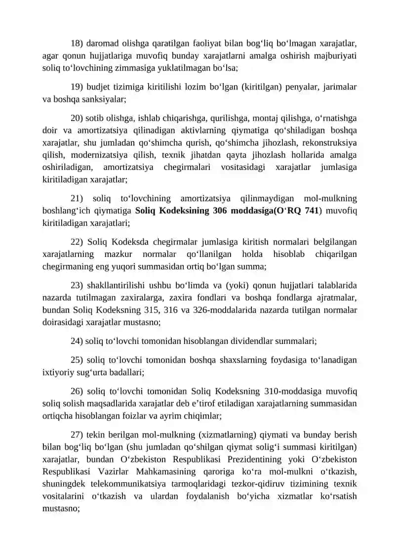Chegirib tashlanmaydigan xarajatlar 3