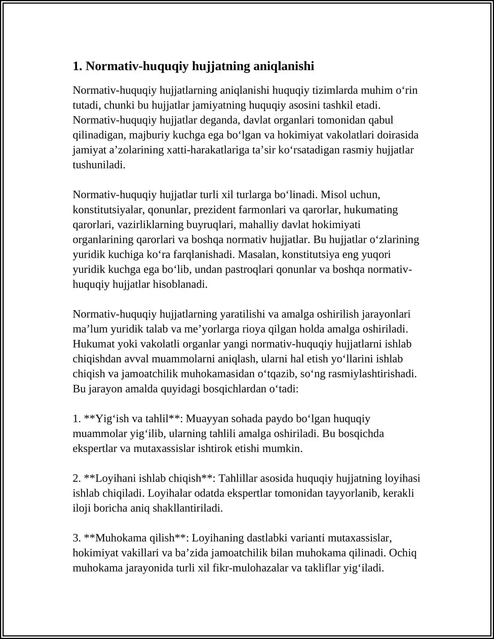Normativ-Huquqiy Hujjat Huquqning Manbasi 3