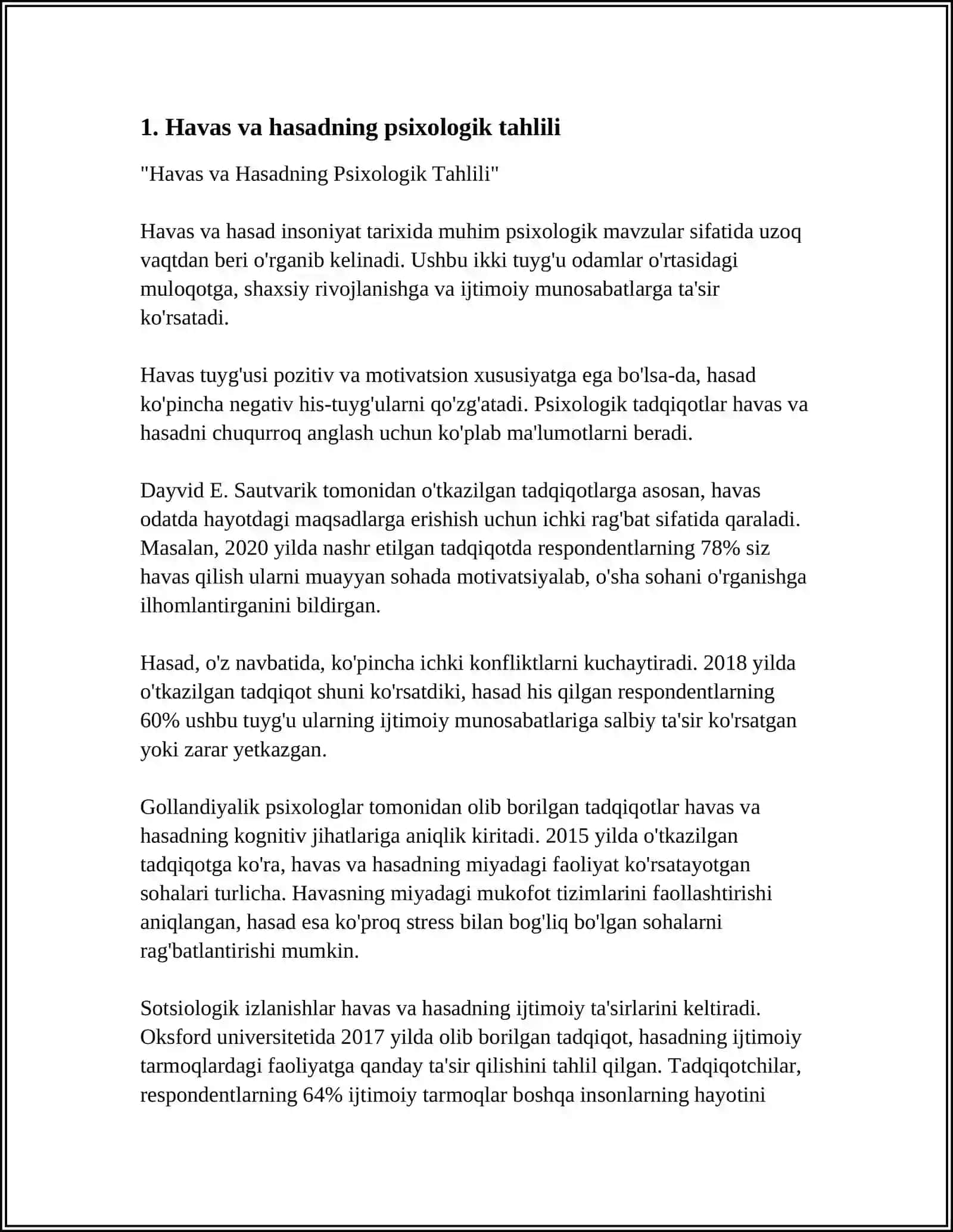 HASAD VA HAVAS PSIXOKORREKSIYASI 3