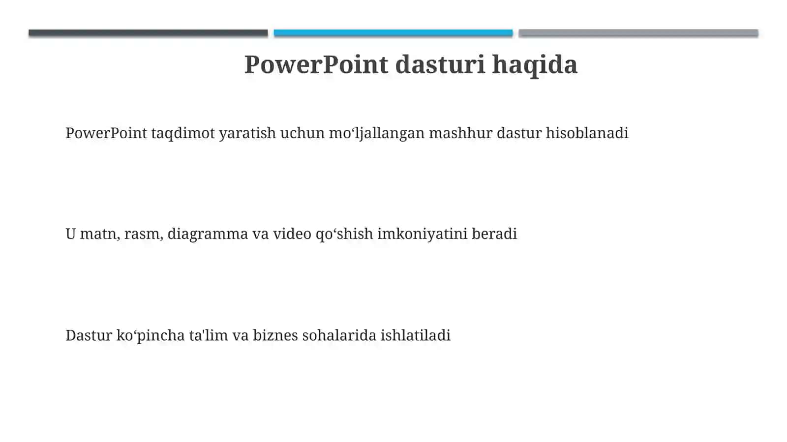 PowerPoint dasturi 3