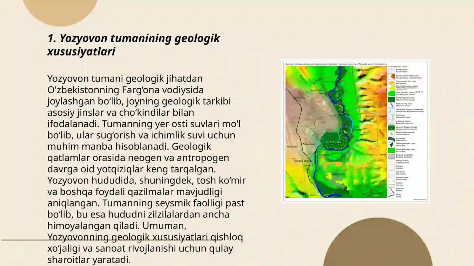 Yozyovon tumani geologik va geomorfologik tuzilishi 3