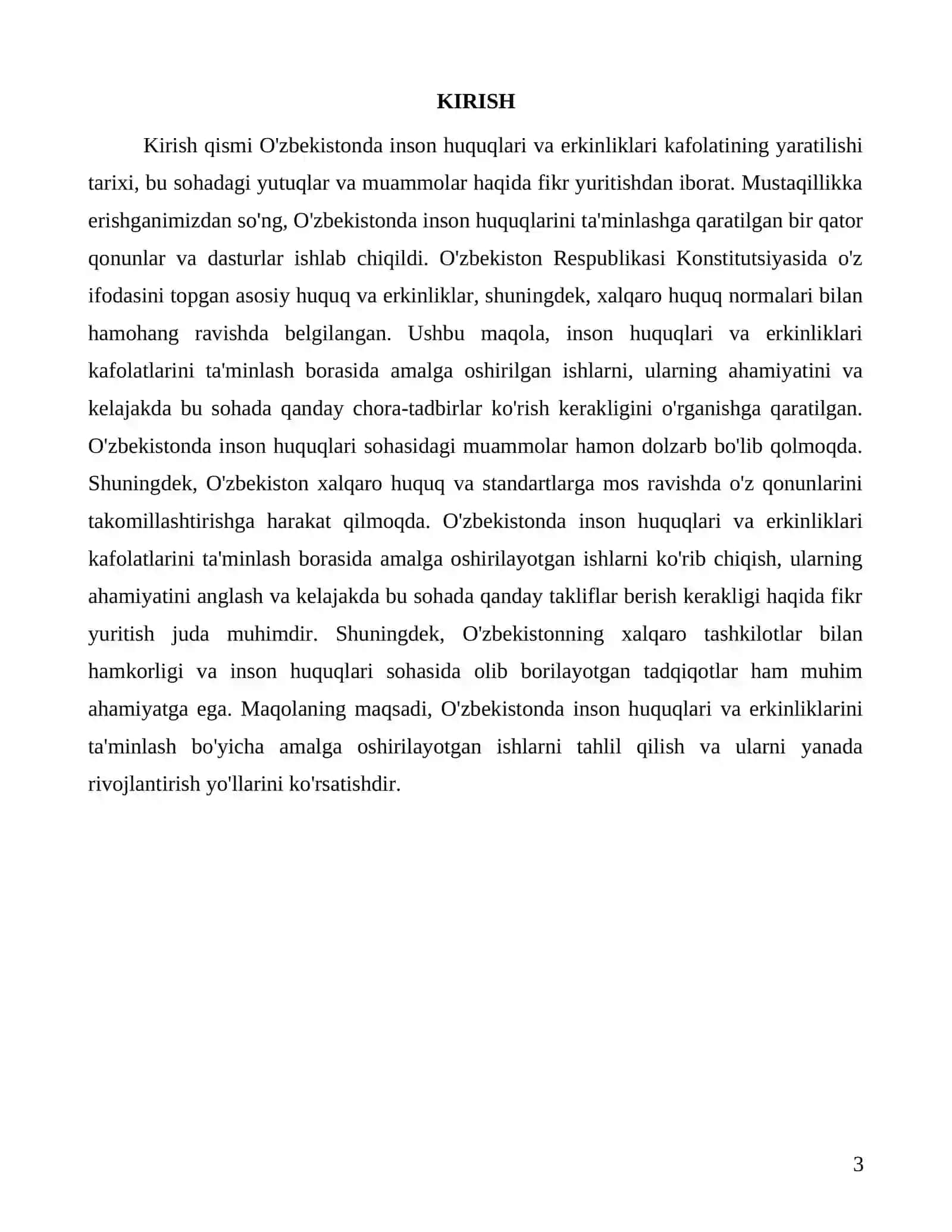 O'zbekistonda inson huquqlari va erkinliklari kafolatlari tarixi 3