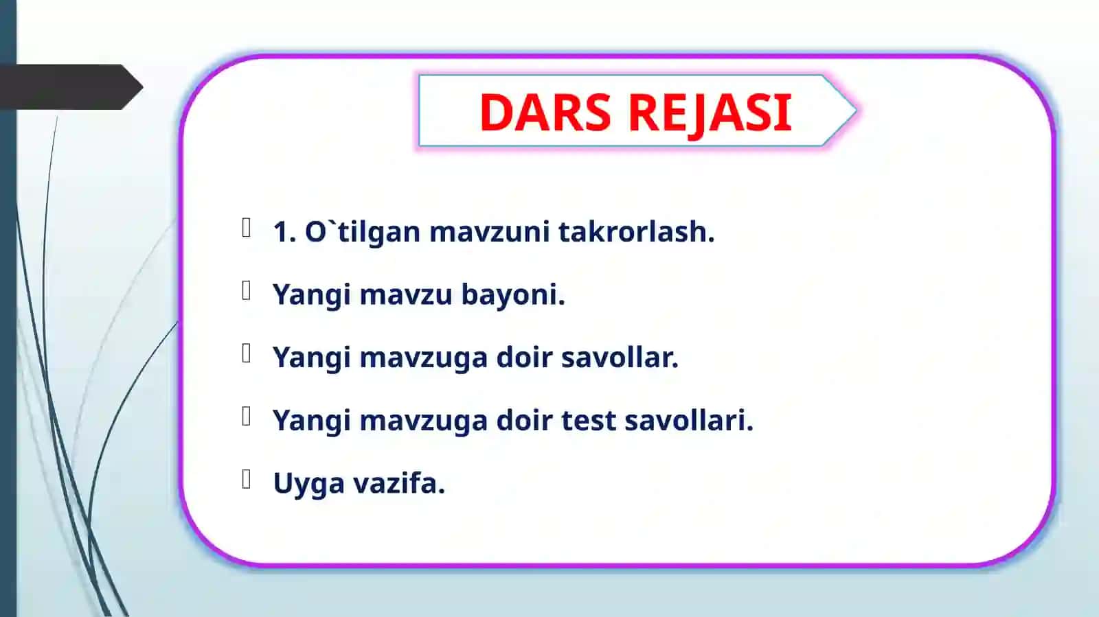 RIVOJIDDINOV ELMURODNING DARS ISHLANMASI 3