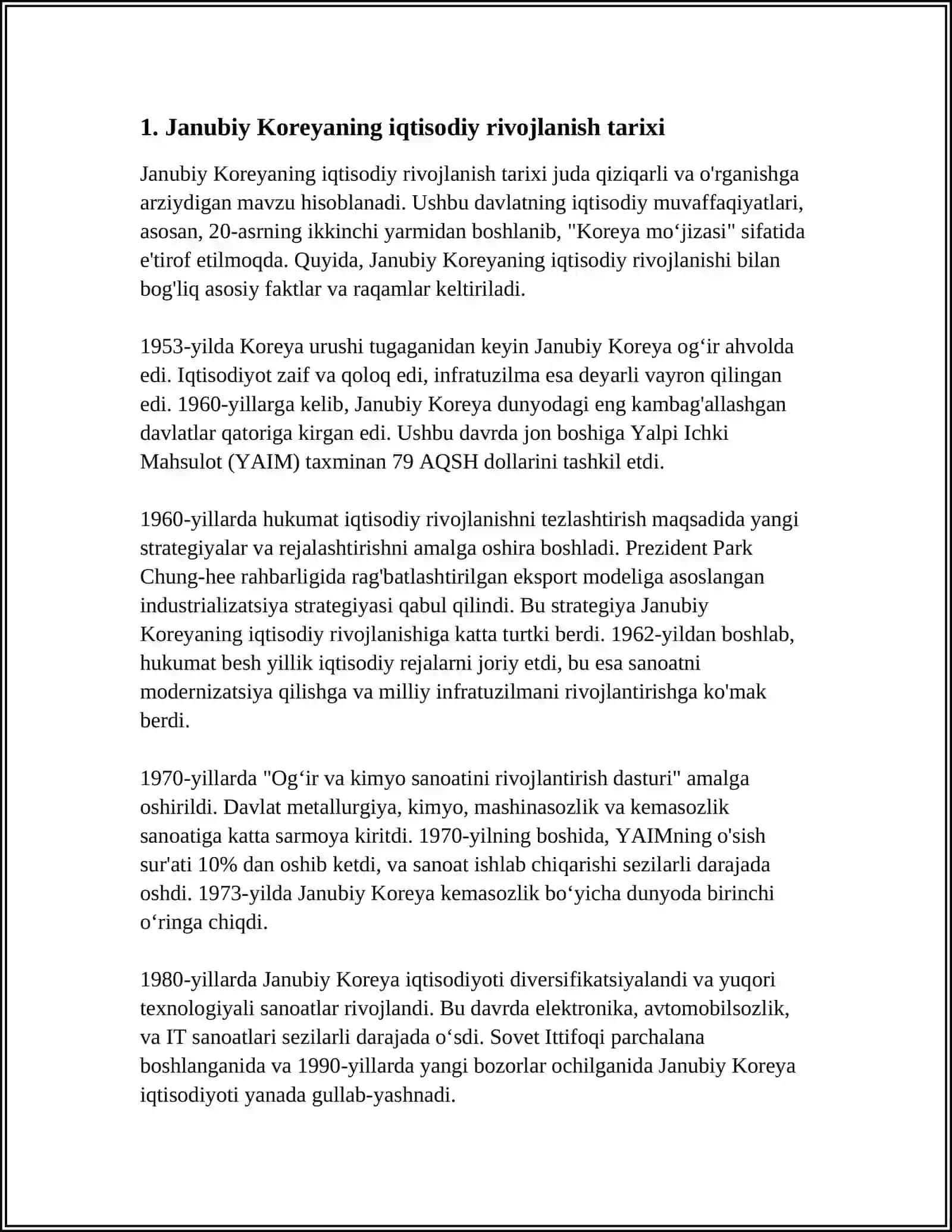 JANUBIY KOREYA RESPUBLIKASI IQTISODIYOTI 3