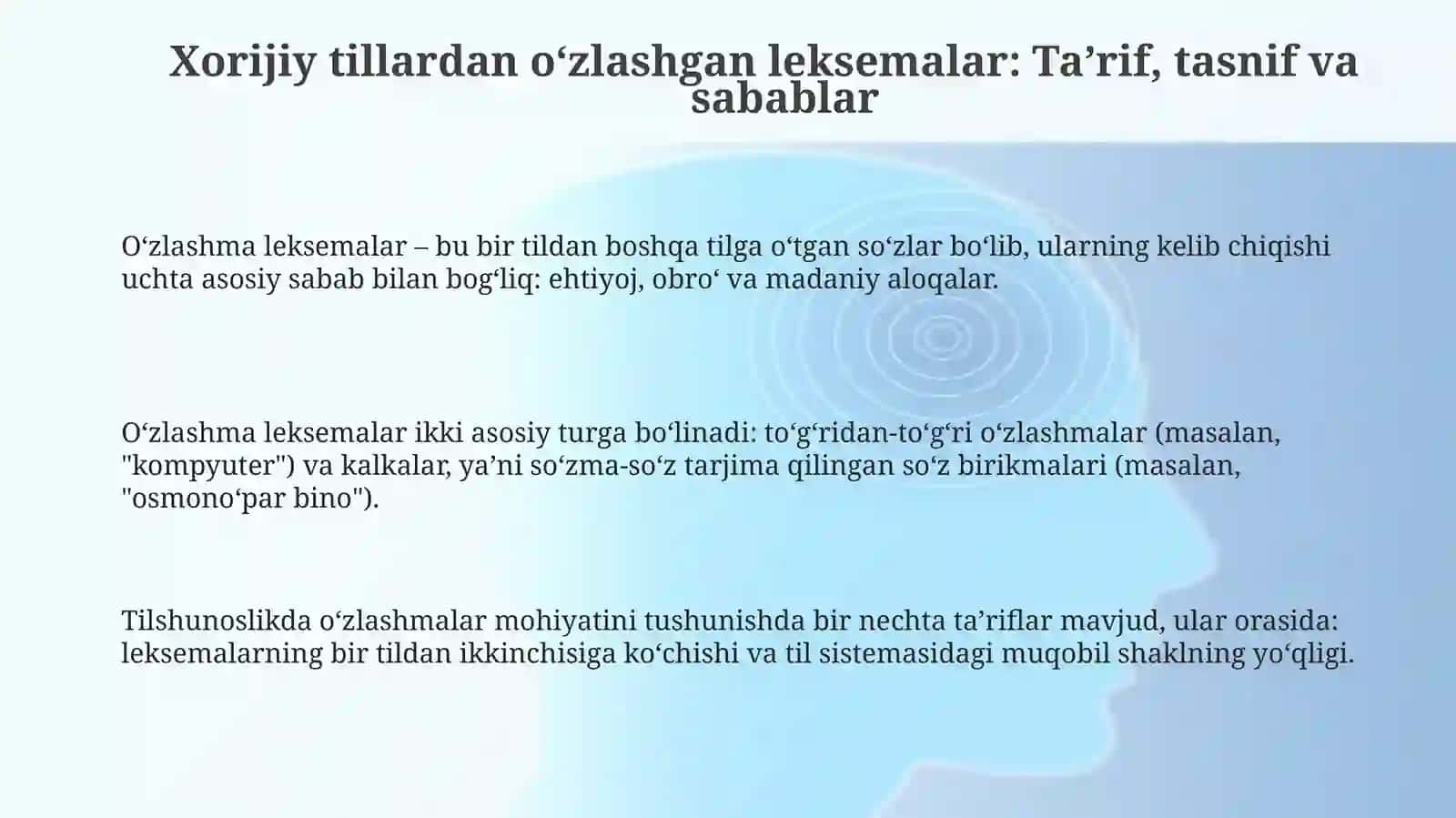 Boshqa tillardan oʻzlashgan leksemalar 3