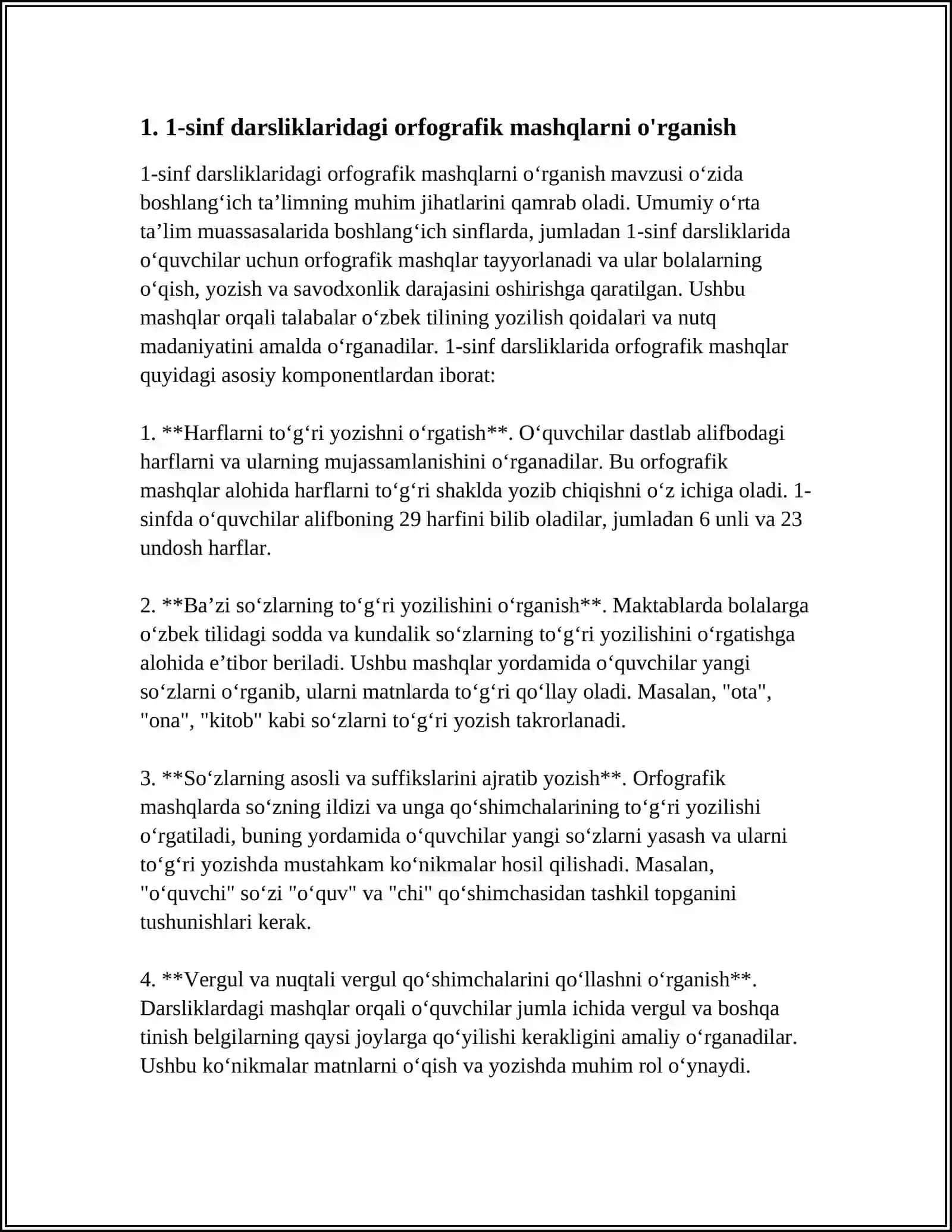 1-4-SINF DARSLIKLARIDAGI ORFOGRAFIYAGA OID MASHQLARNI TAHLIL QILISH 3