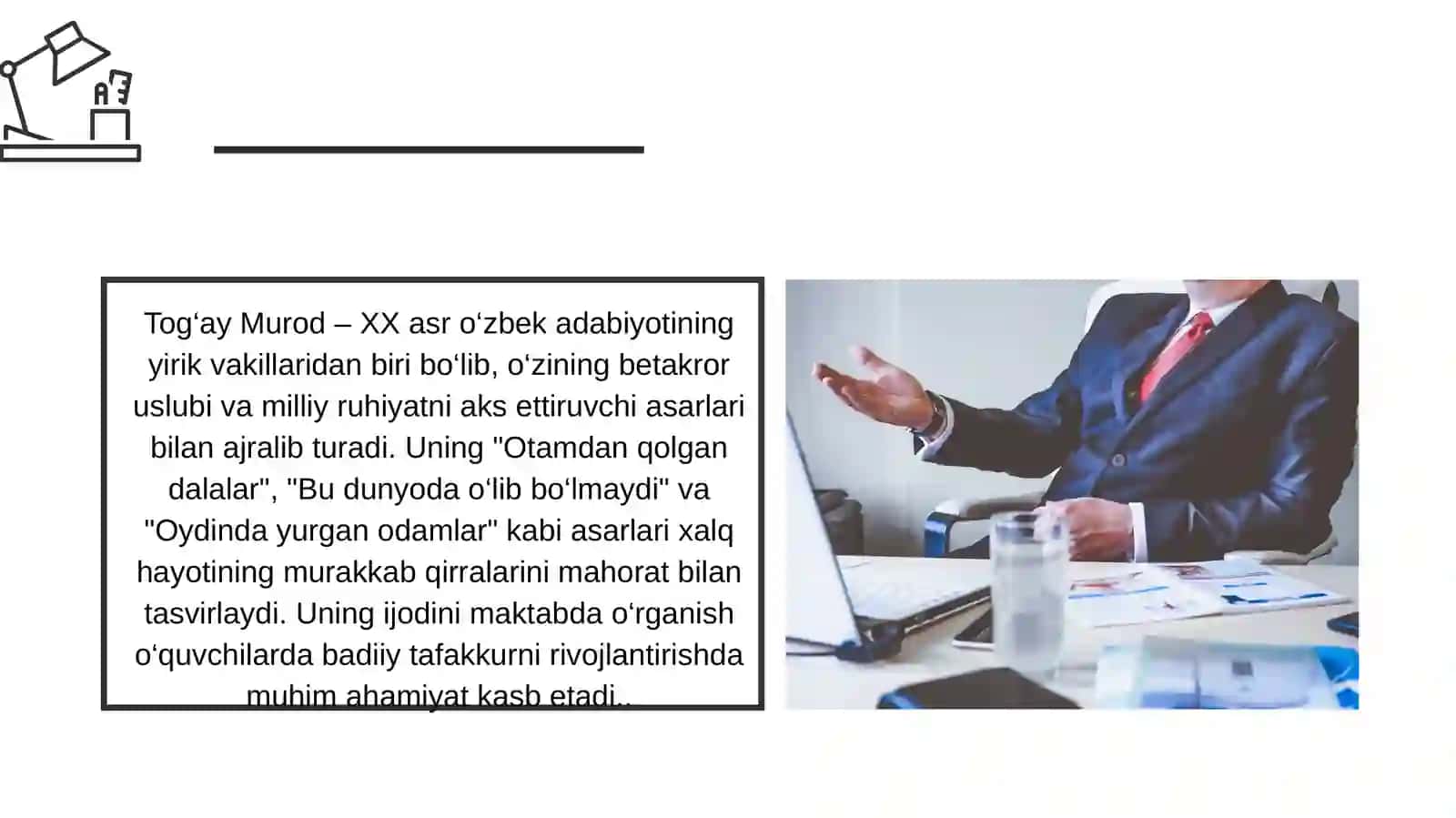 Tog‘ay Murod hayoti va ijodini o‘qitish 3
