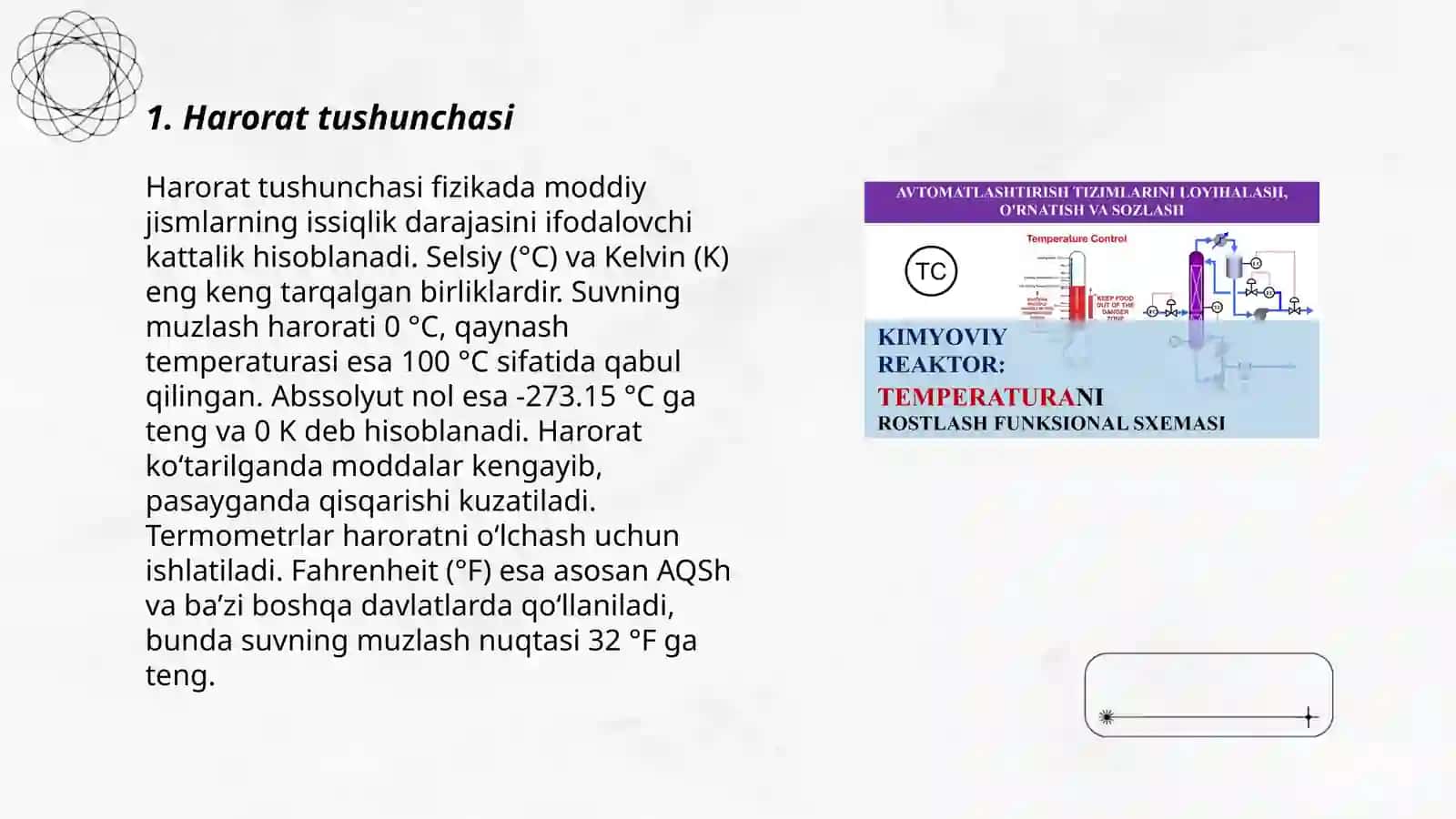 Harorat, haroratni o'lchash asboblari va usullari 3