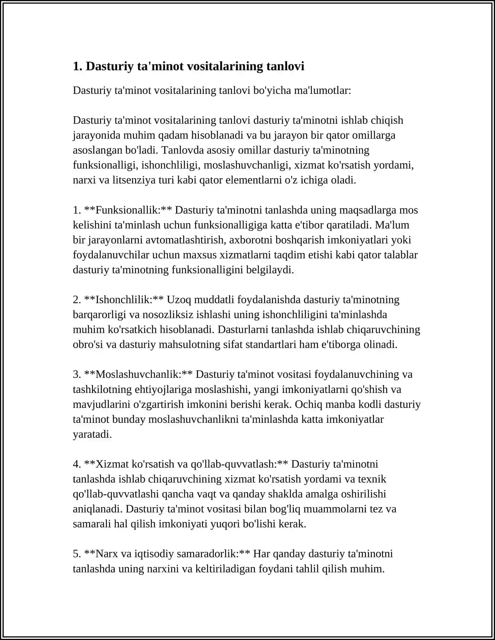 DASTURIY TA'MINOTLAR YORDAMIDA SYOMKA SISTEMALARINI ISHLAB CHIQISH VA JOYNING RAQAMLI MODELINI TUZISH 3