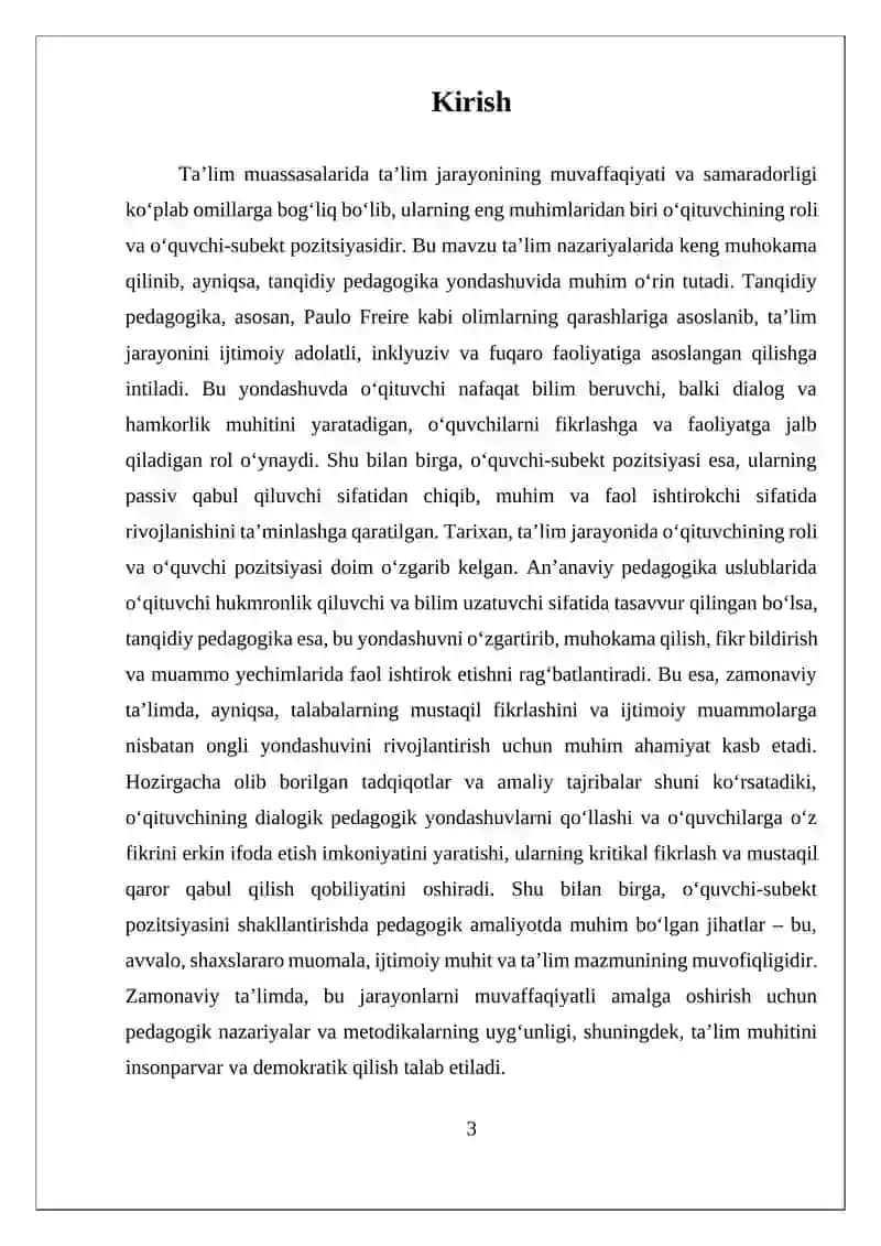 Oʻqituvchining Roli va Oʻquvchi-Subekt Pazitsiyasi 3